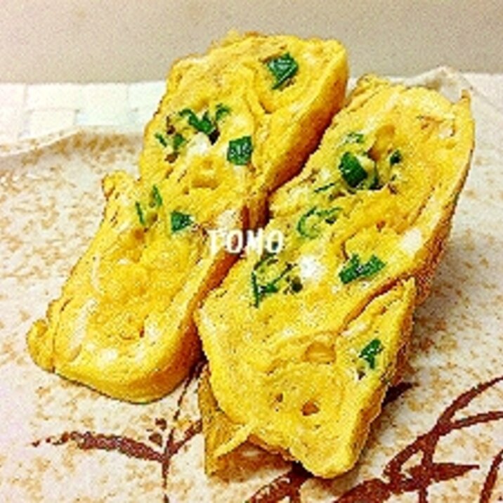 お弁当に!わけぎとおかかの卵焼き